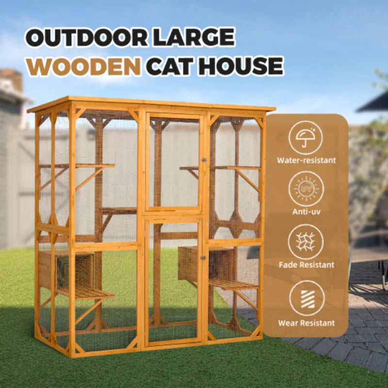 Catio Outdoor Cat Enclosure with Roof