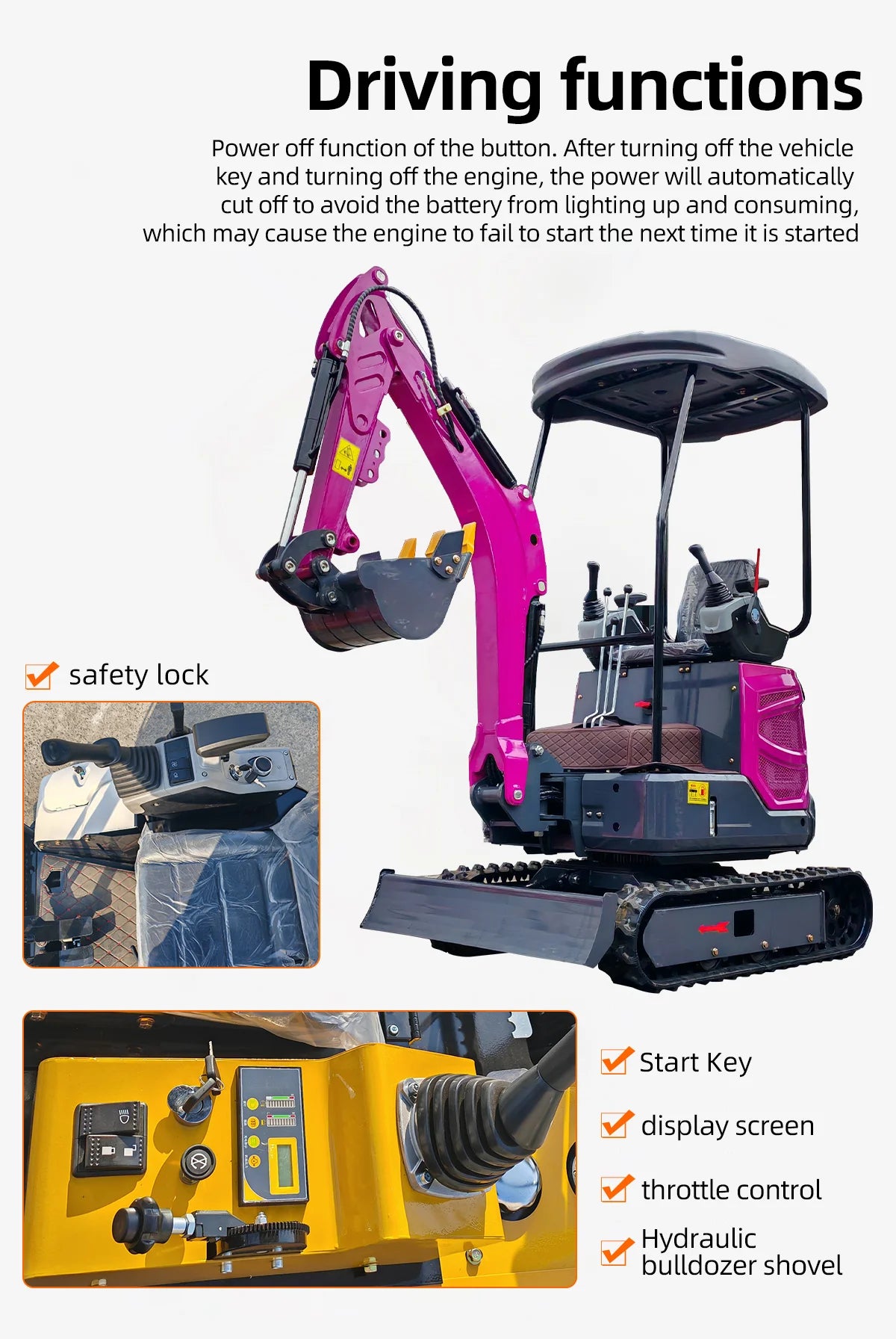 Mini Excavator With Multiple Accessories Available