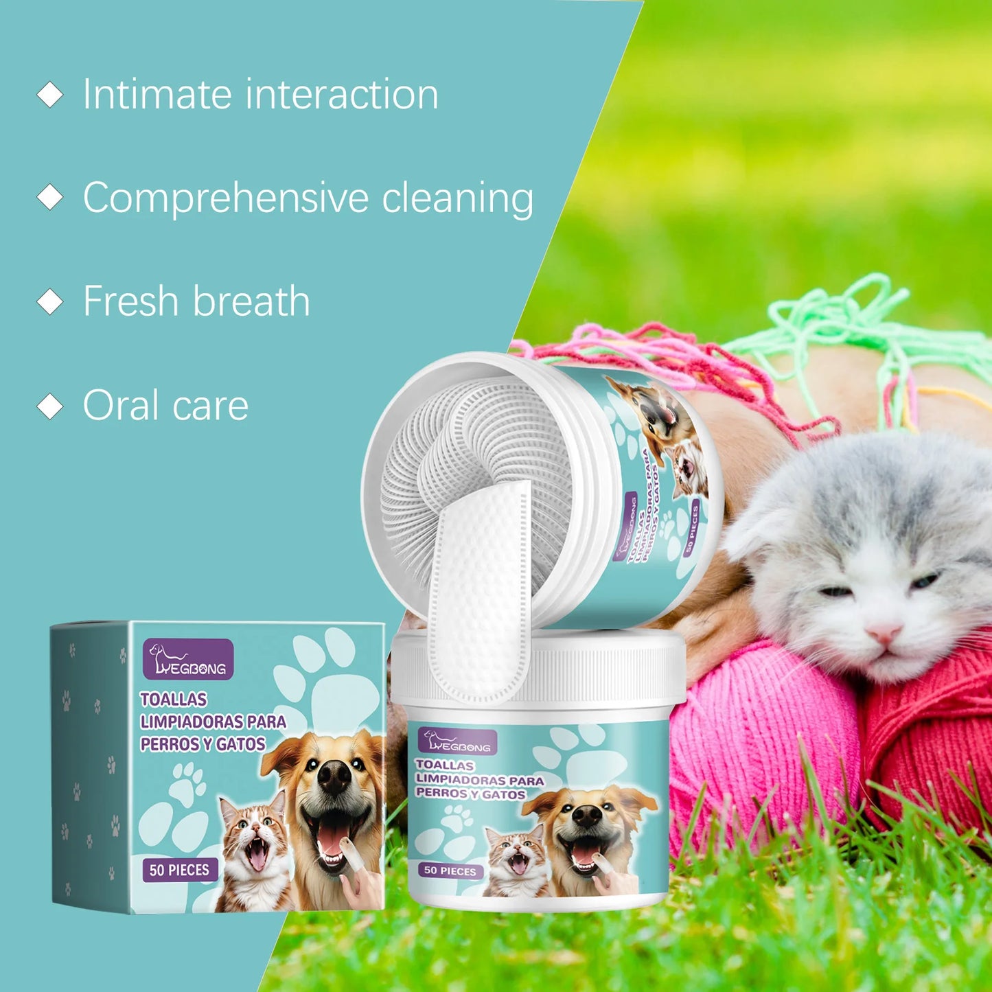 1-4PCS Pet Finger Toothbrush for Dogs and Cats