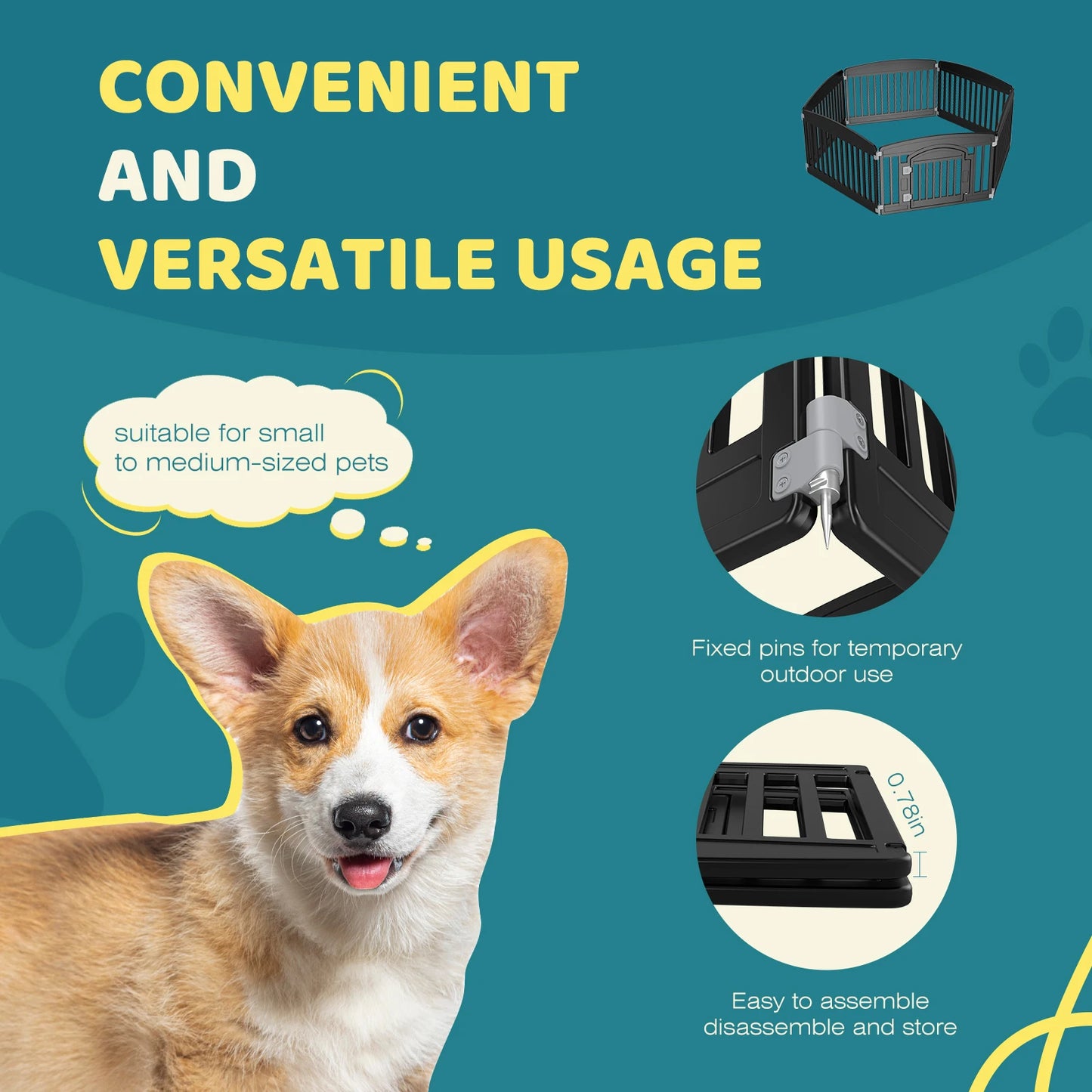 JHK Plastic Dog Playpen