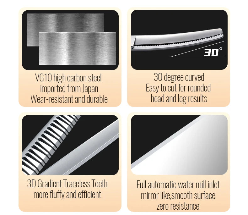 Fenice 7.0 Inch VG10 Steel 3D Gradient Traceless Teeth