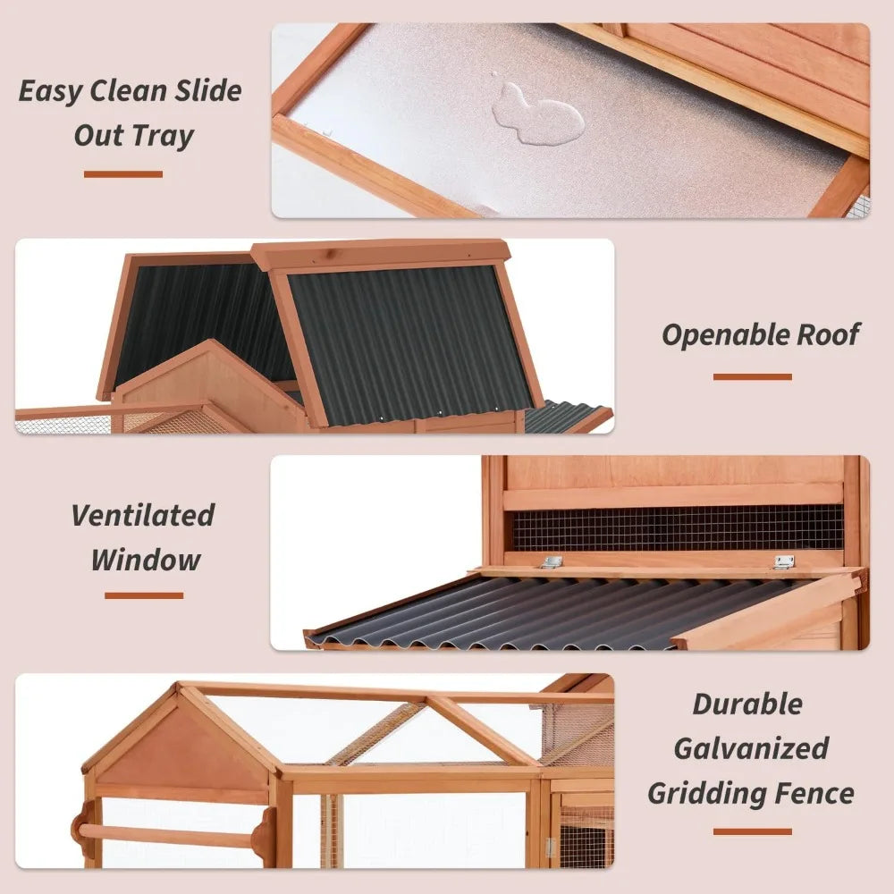 U-MAX 95" Chicken Coop with Wheels