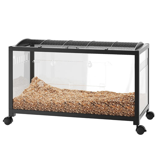 Large Plastic Metal Mouse Cage with Wheels