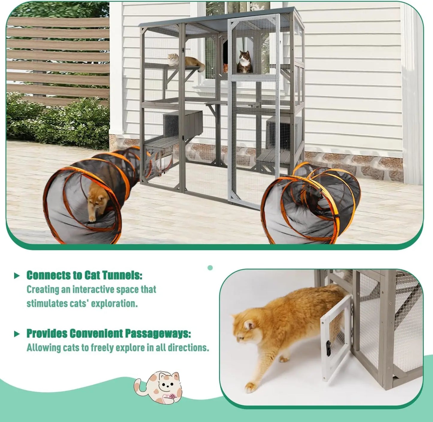 Petscosset Catio Outdoor Cat Enclosure
