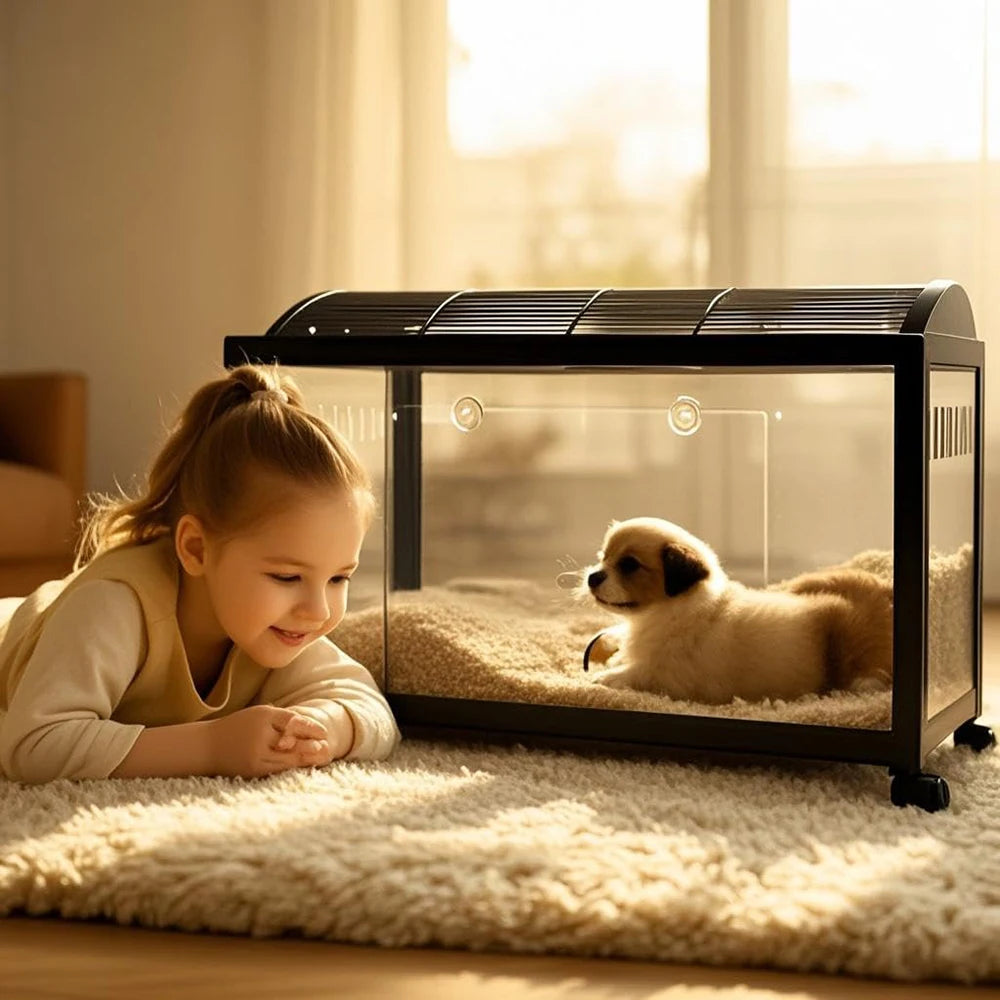 Large Plastic Metal Mouse Cage with Wheels