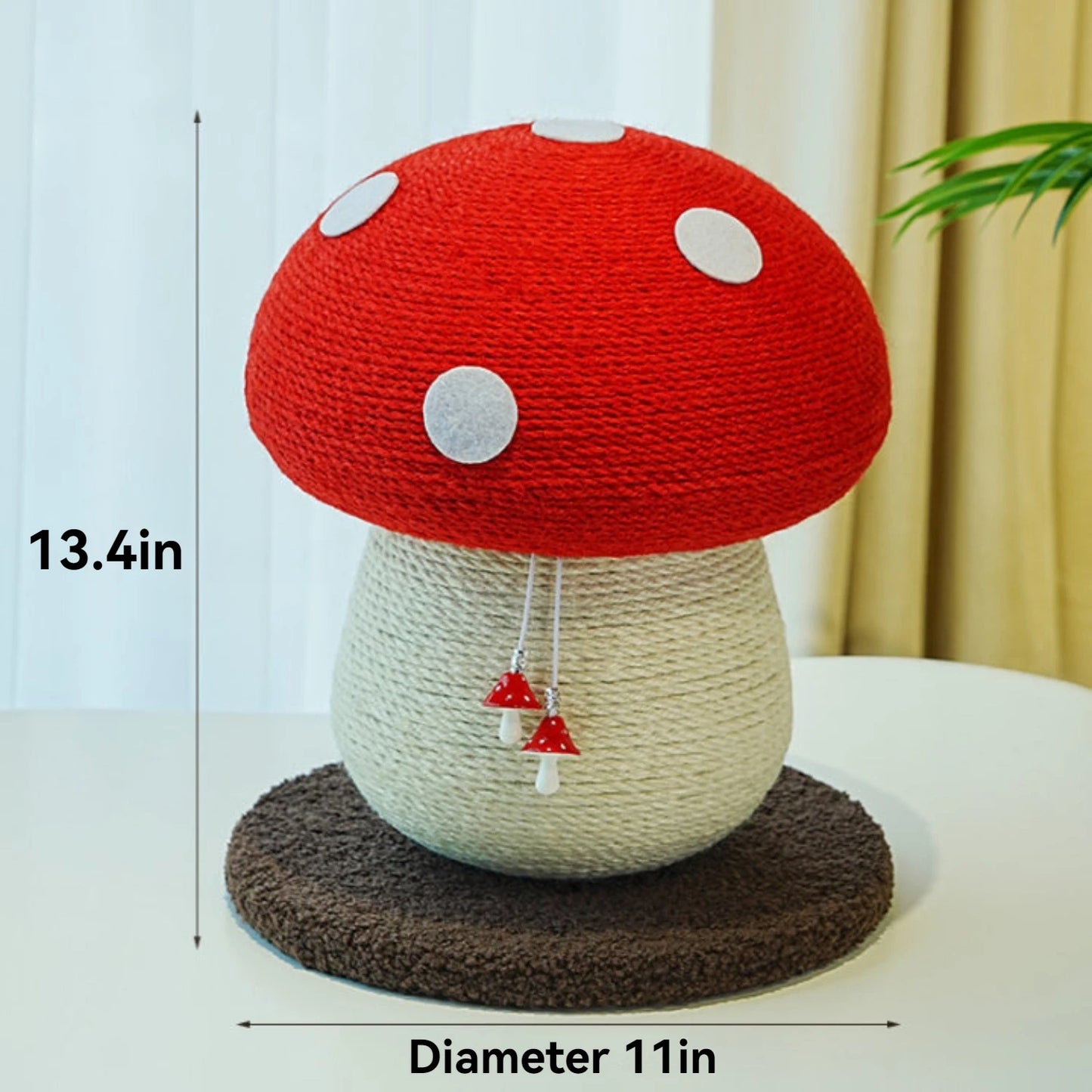 Red Cap Mushroom Kittens Scratching Post