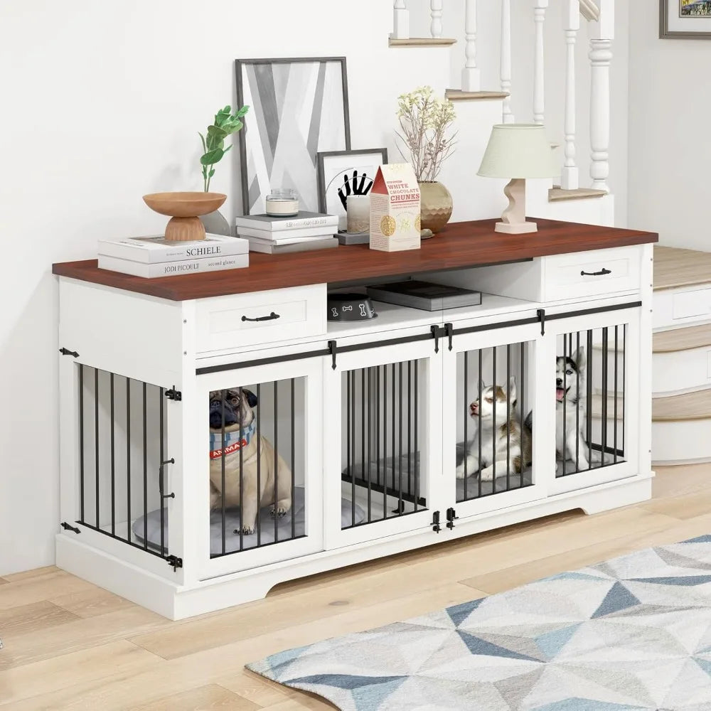 Dog Crate Furniture for 2 Dogs
