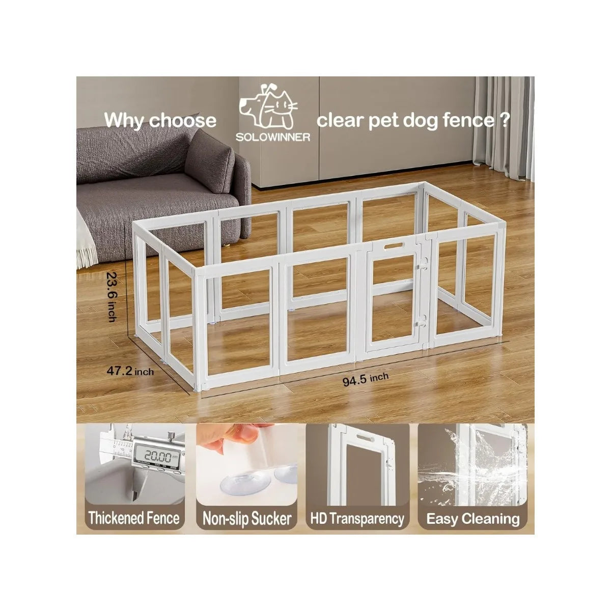 Transparent Pet Playpen