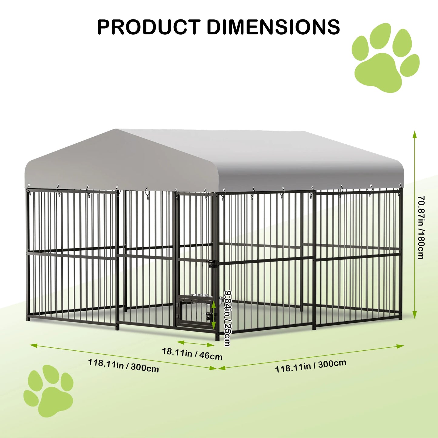 10X10X6FT Large Outdoor Dog Kennel