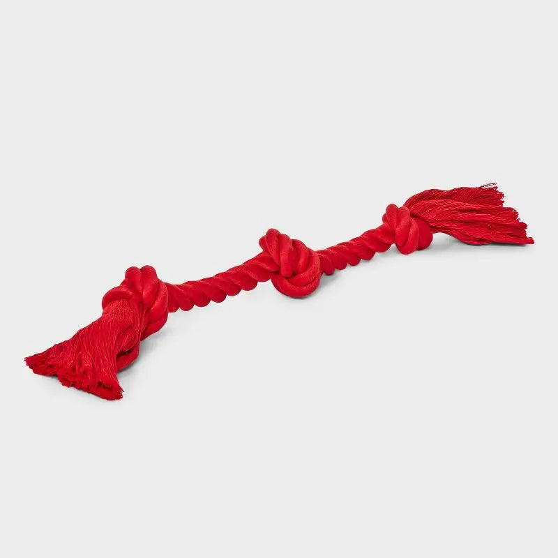 15 Inch Red Rope Dog Toy for Aggressive Chewers