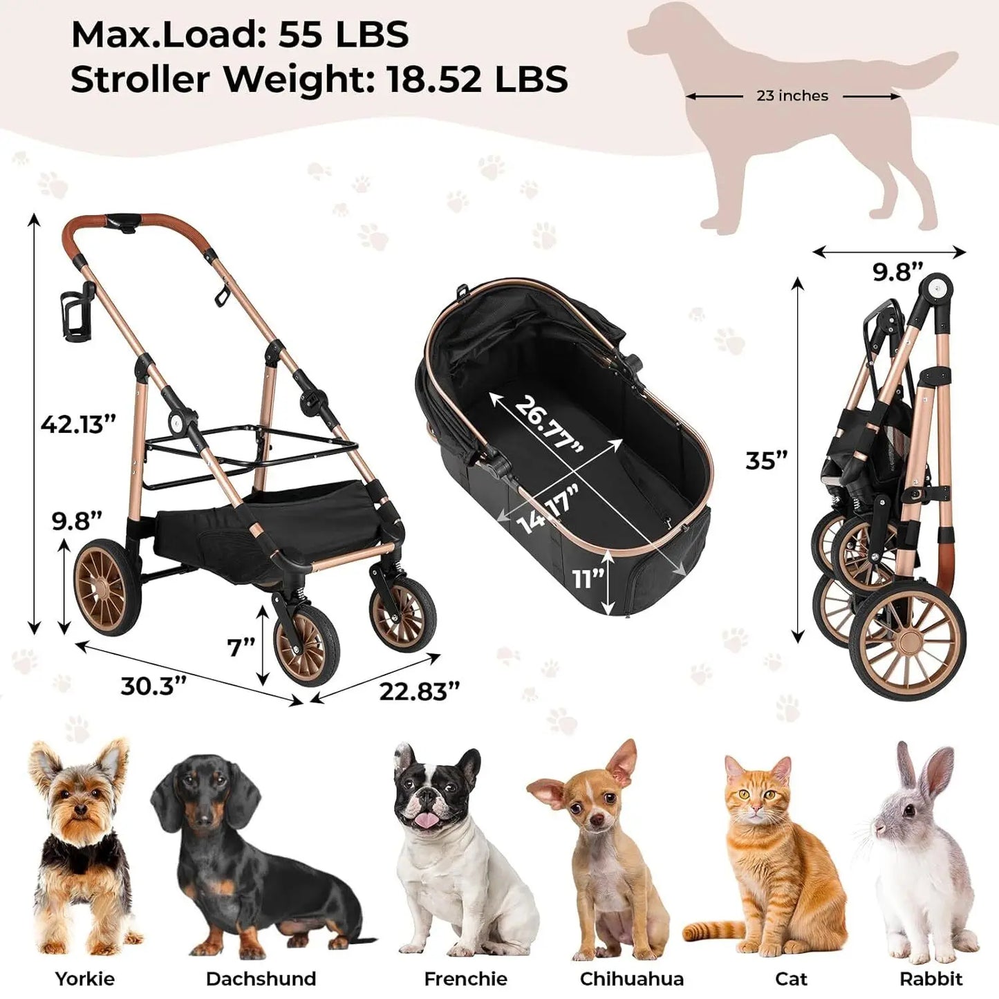 Dog Buggy Stroller Box