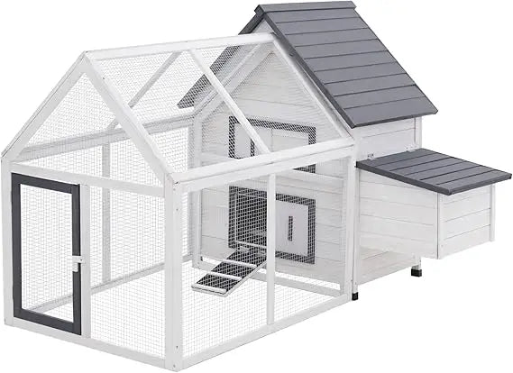 65" Chicken Coop Wooden with Detachable Run