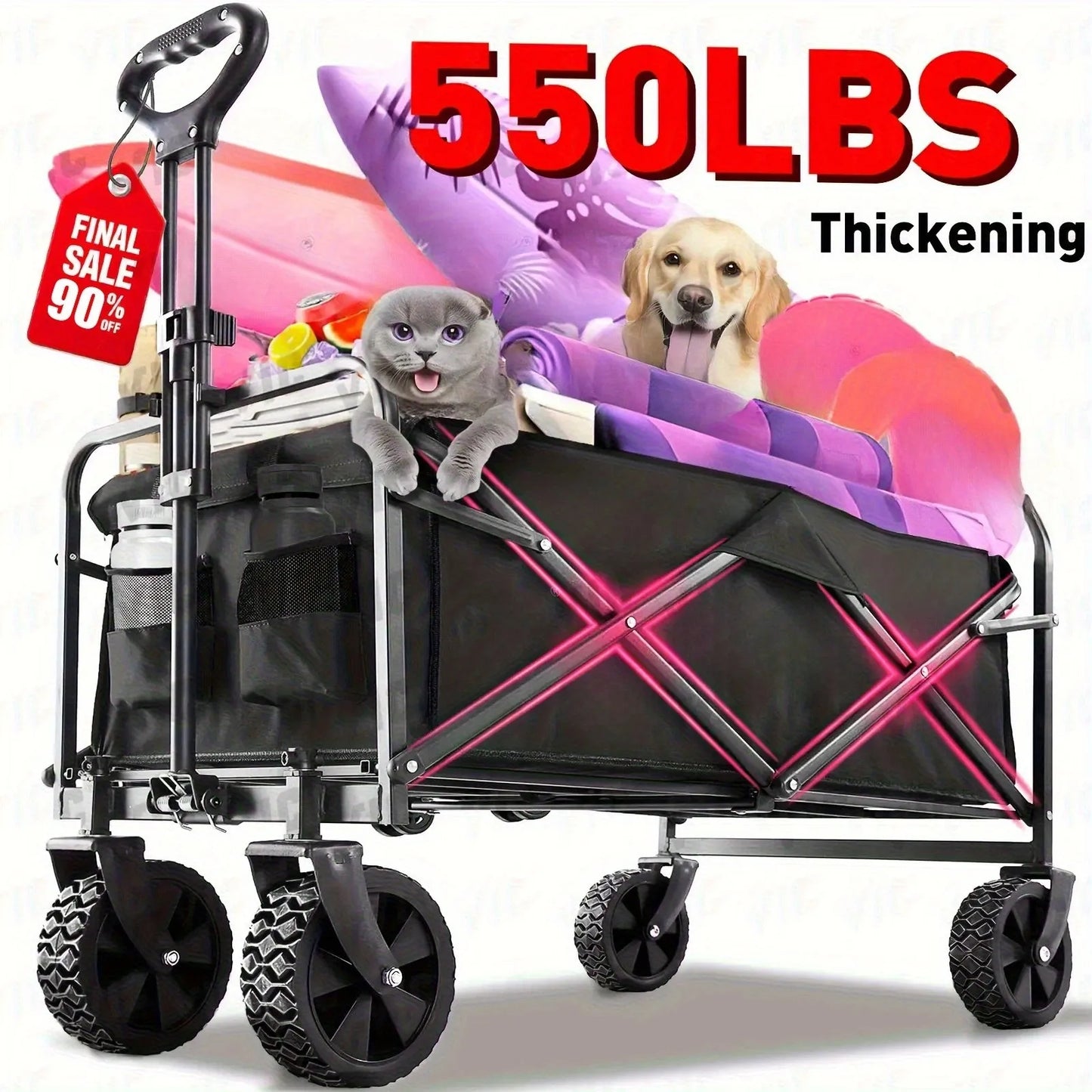 Collapsible Folding Beach Wagon Cart