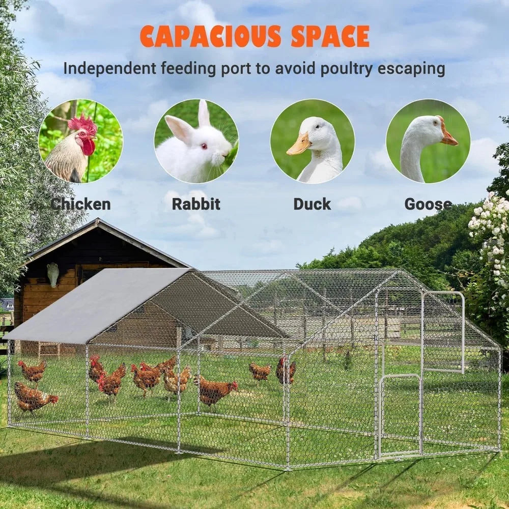 Extra Large Metal Chicken Run