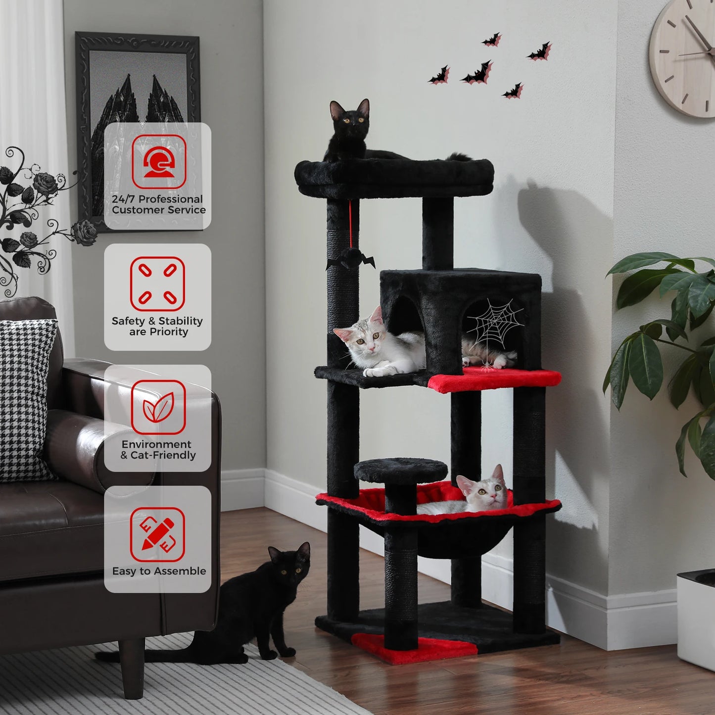 Gothic Cat Tree for Indoor Cats