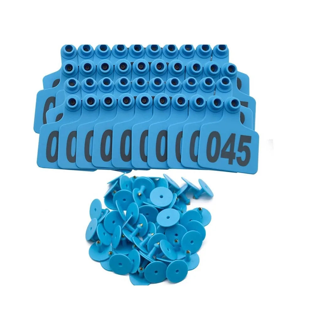 100Pcs 001-100 Numbers Cow Ear Tag