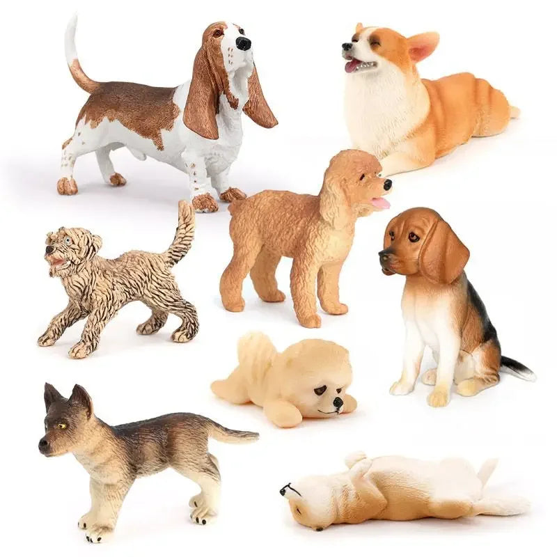 Realistic Dog Figurines for Kids