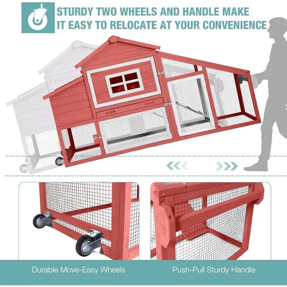 Mobile Chicken Coop with Wheels