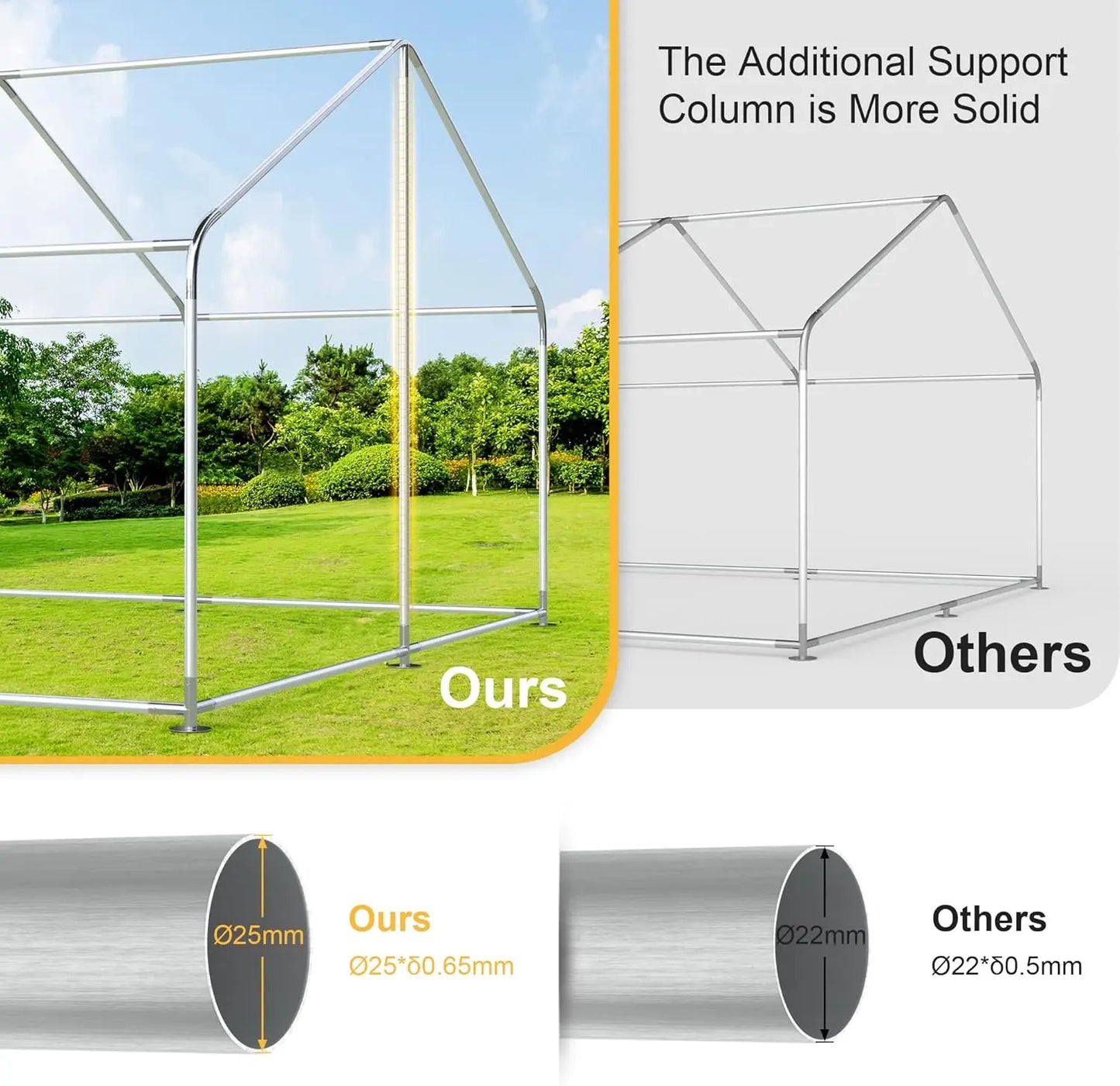 Chicken Coop Large Metal Run for 20 Chickens