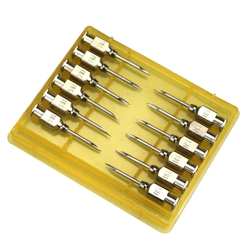 10 Pcs/Boxs Farm Animals Stainless Steel Dispensing Needle Syringe