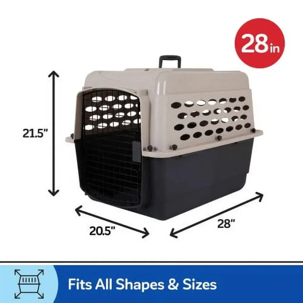 28" Taupe/Black Airline Approved Pet Carrier
