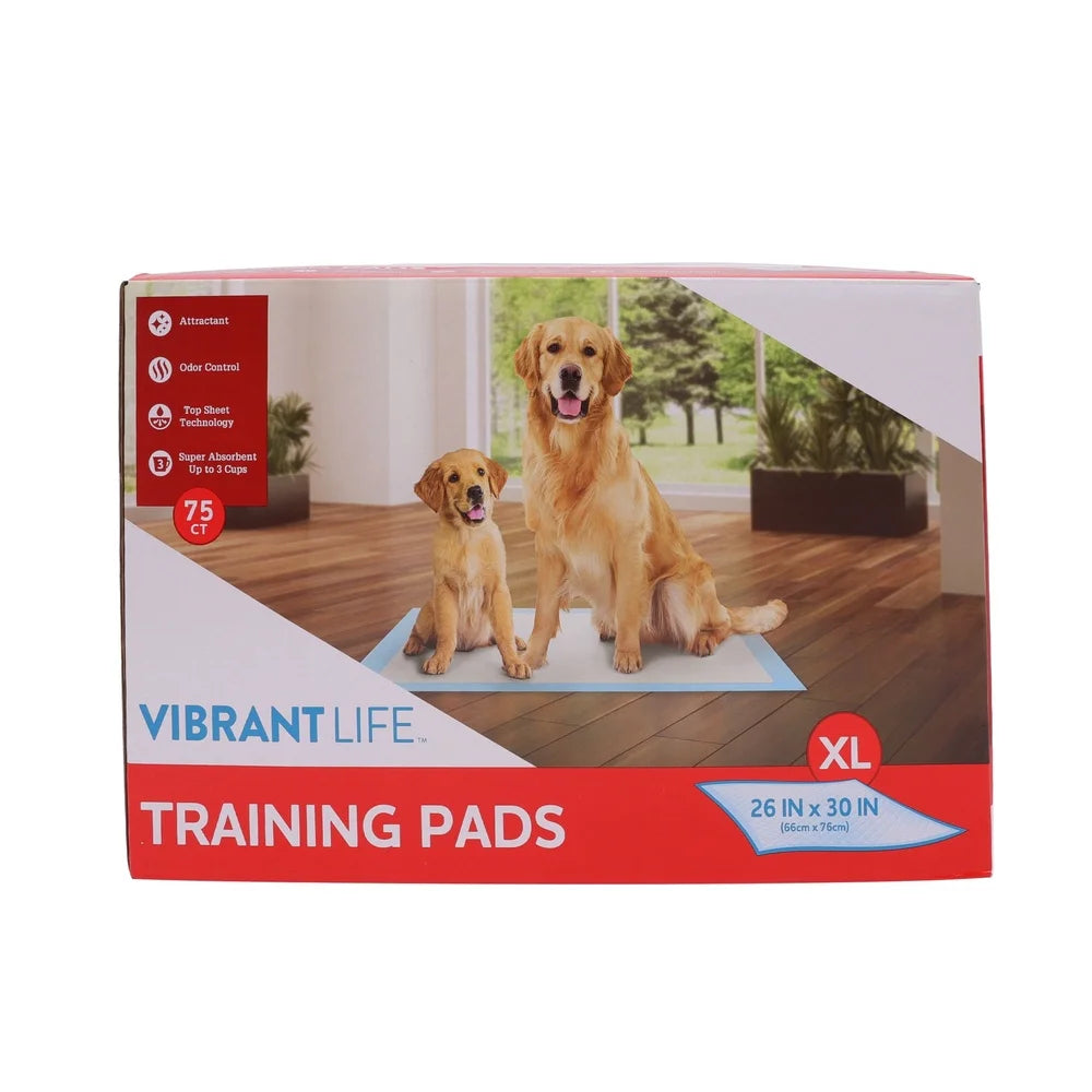 Extra Large Dog Training Pads 75 Count Super Absorbent Odor Control Quick Drying Leakproof Built-in Attractant Puppy Potty