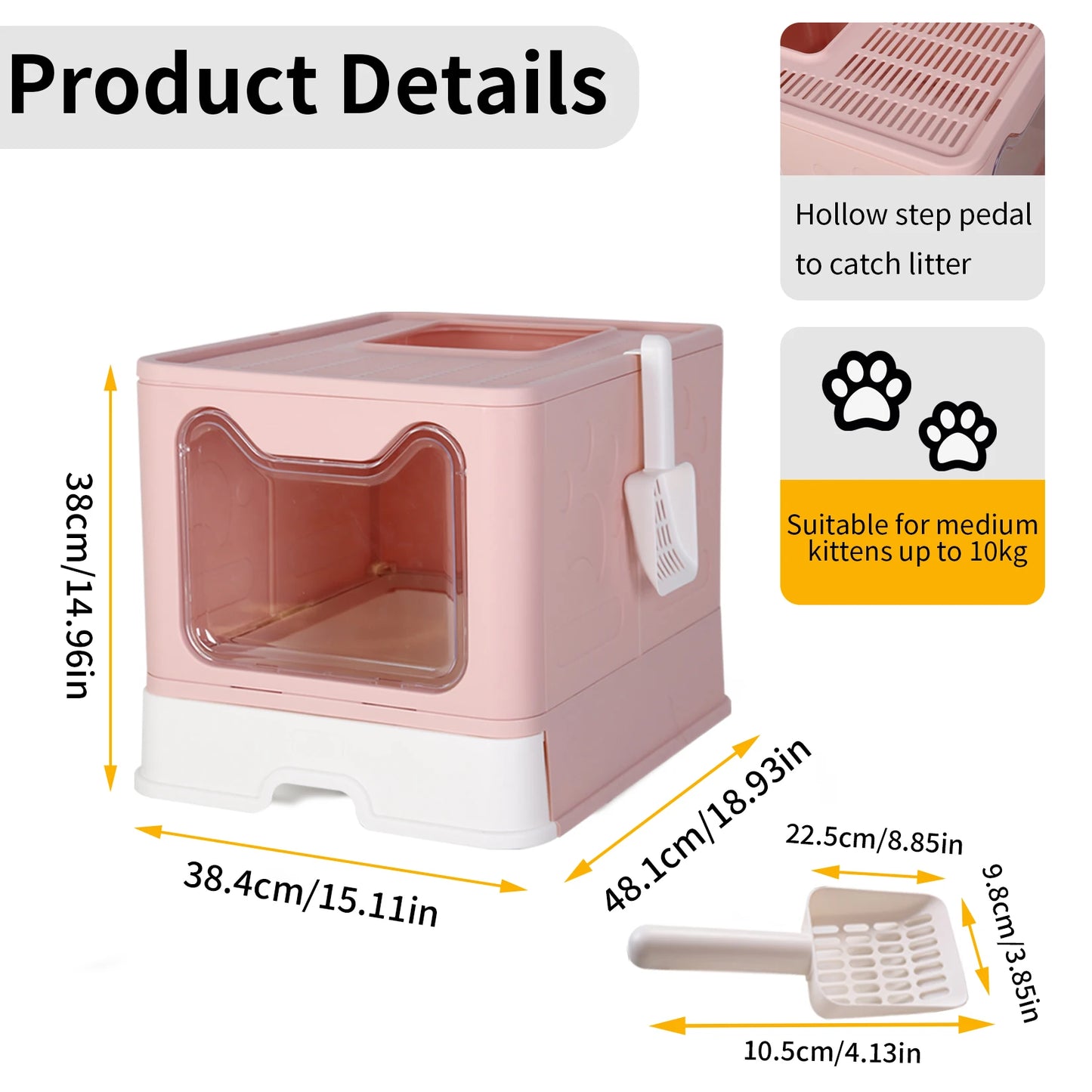 Large Enclosed Cat Litter Box