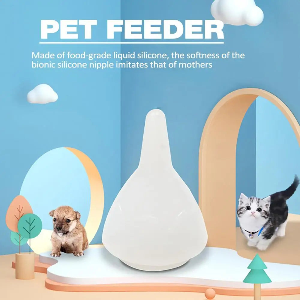 Universal Pet Feeding Nipple White