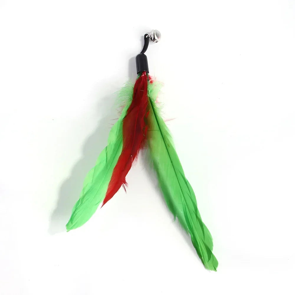 Pet Cat Toy with Bell Color Feather