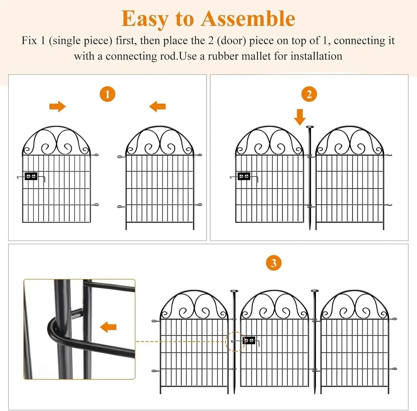 Tall Garden Animal Barrier Fence