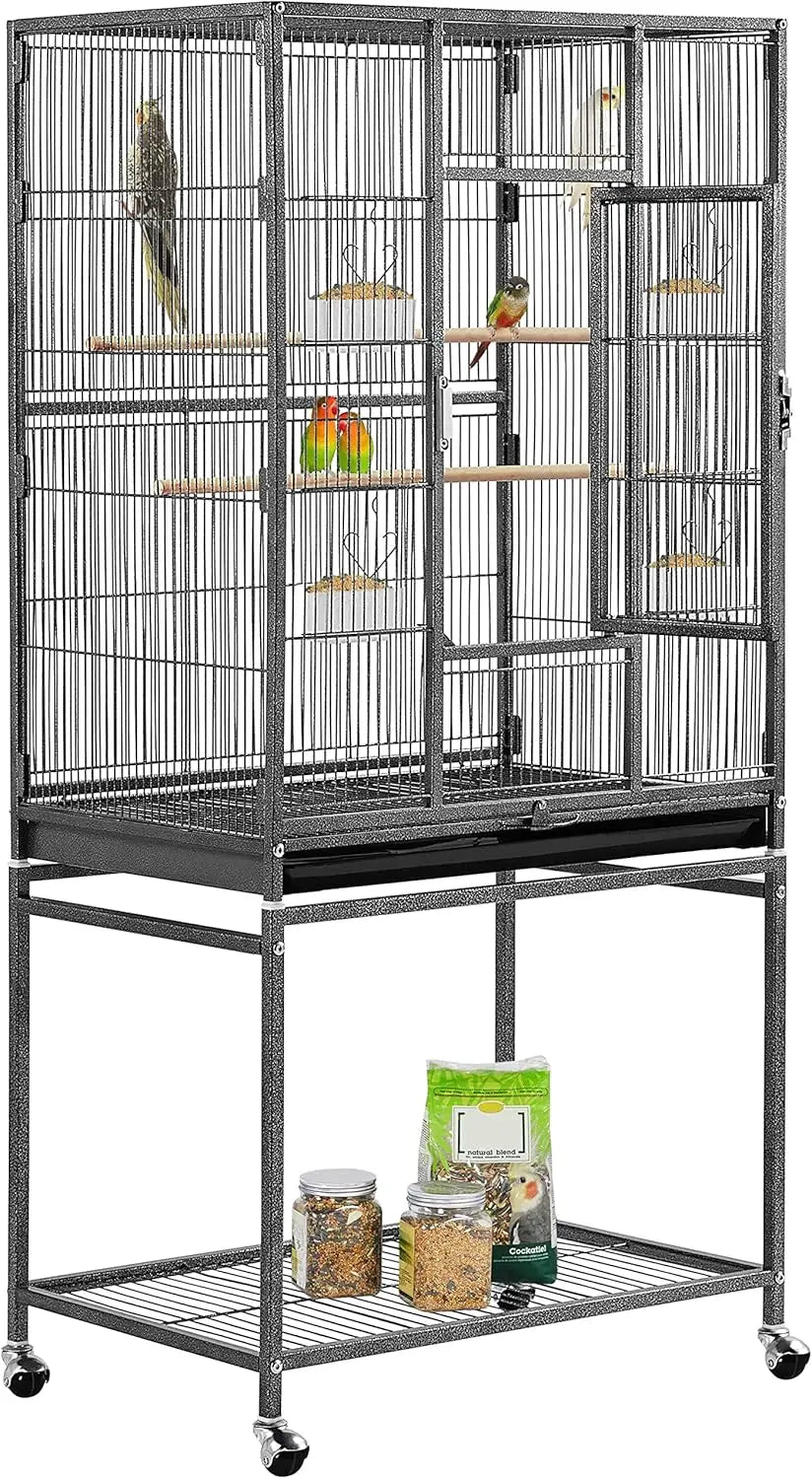 Wrought Iron Standing Large Parrot Parakeet Flight Bird Cage