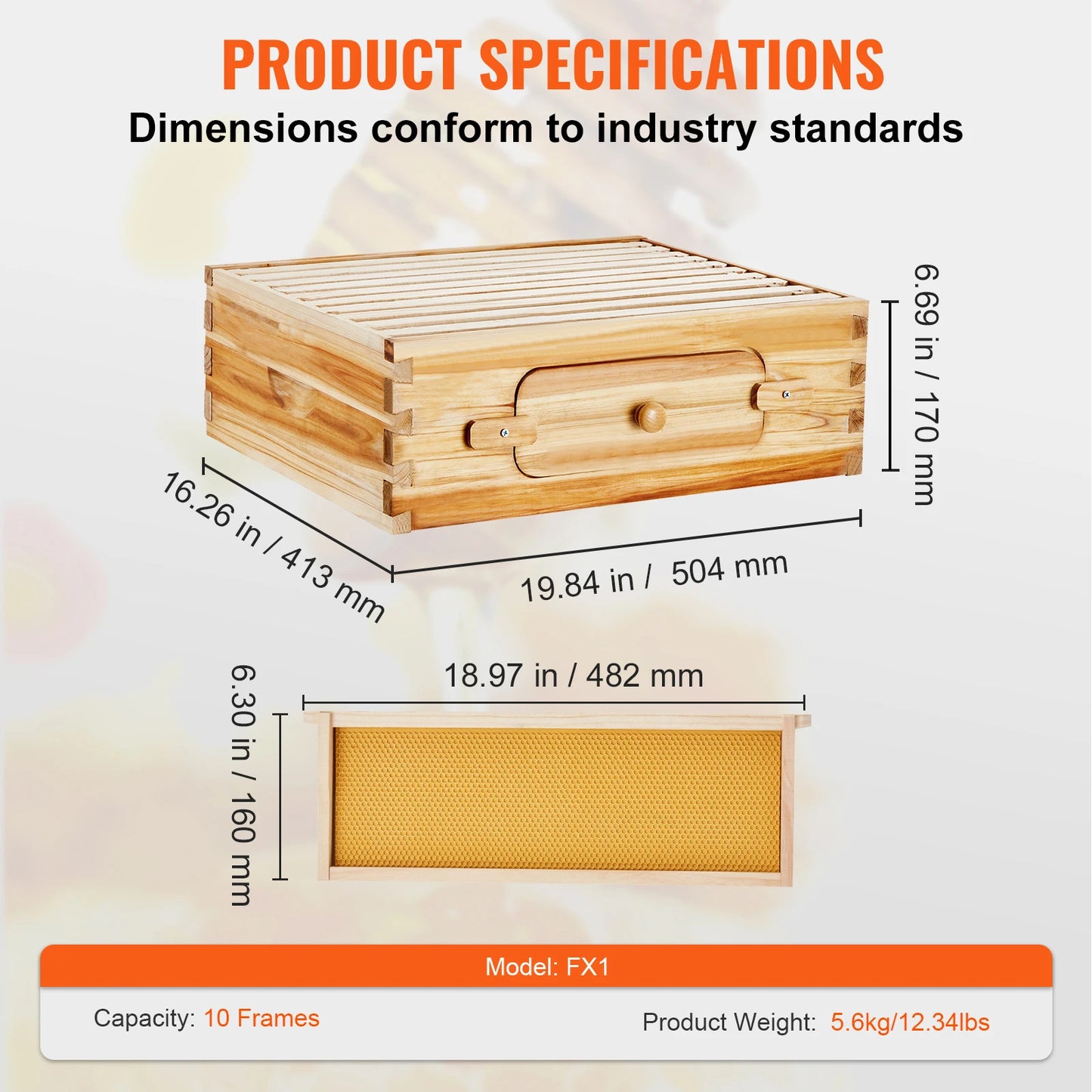 VEVOR Bee Hive Deep Box Starter Kit