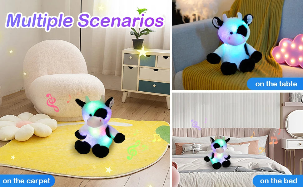 Glowing Dairy Cattle Plush Toy