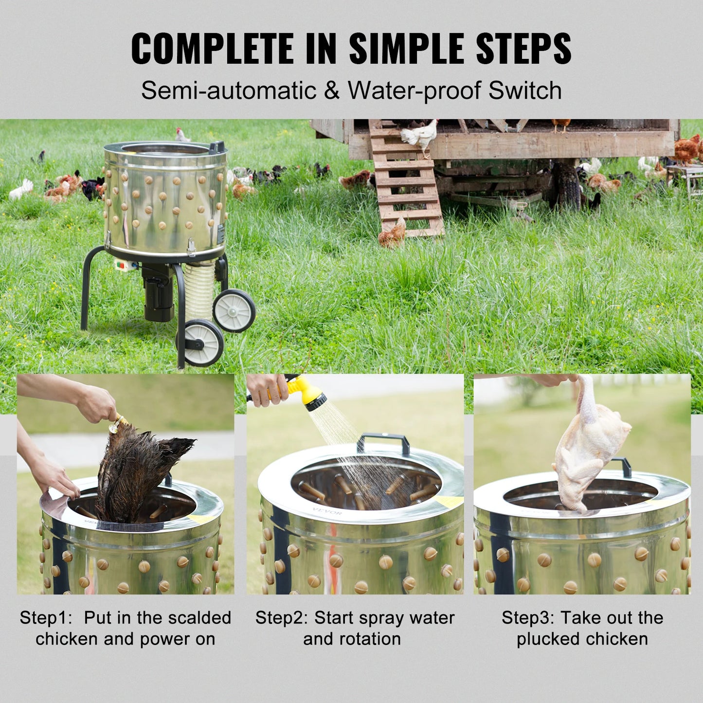 SucceBuy Chicken Plucker Machine