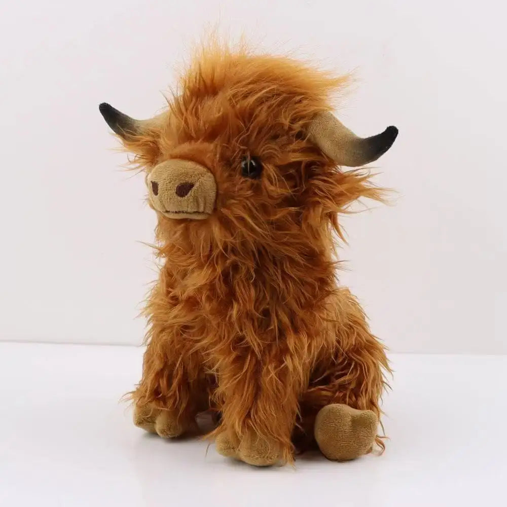 Brown Cute Scottish Highland Cattle Toy