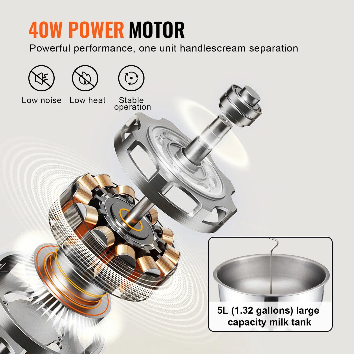 VEVOR Milk Cream Centrifugal Separator