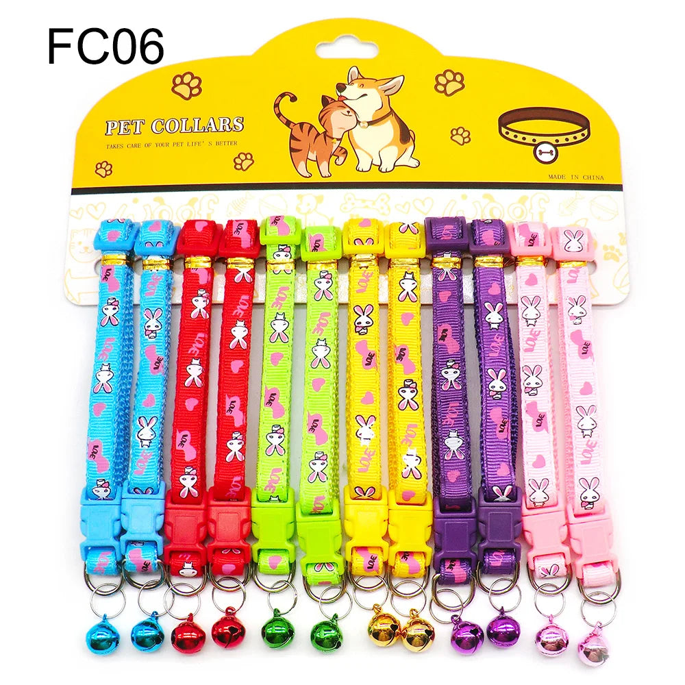 12Pcs Wholesale Mix Color Anti-Lost Dog Collars