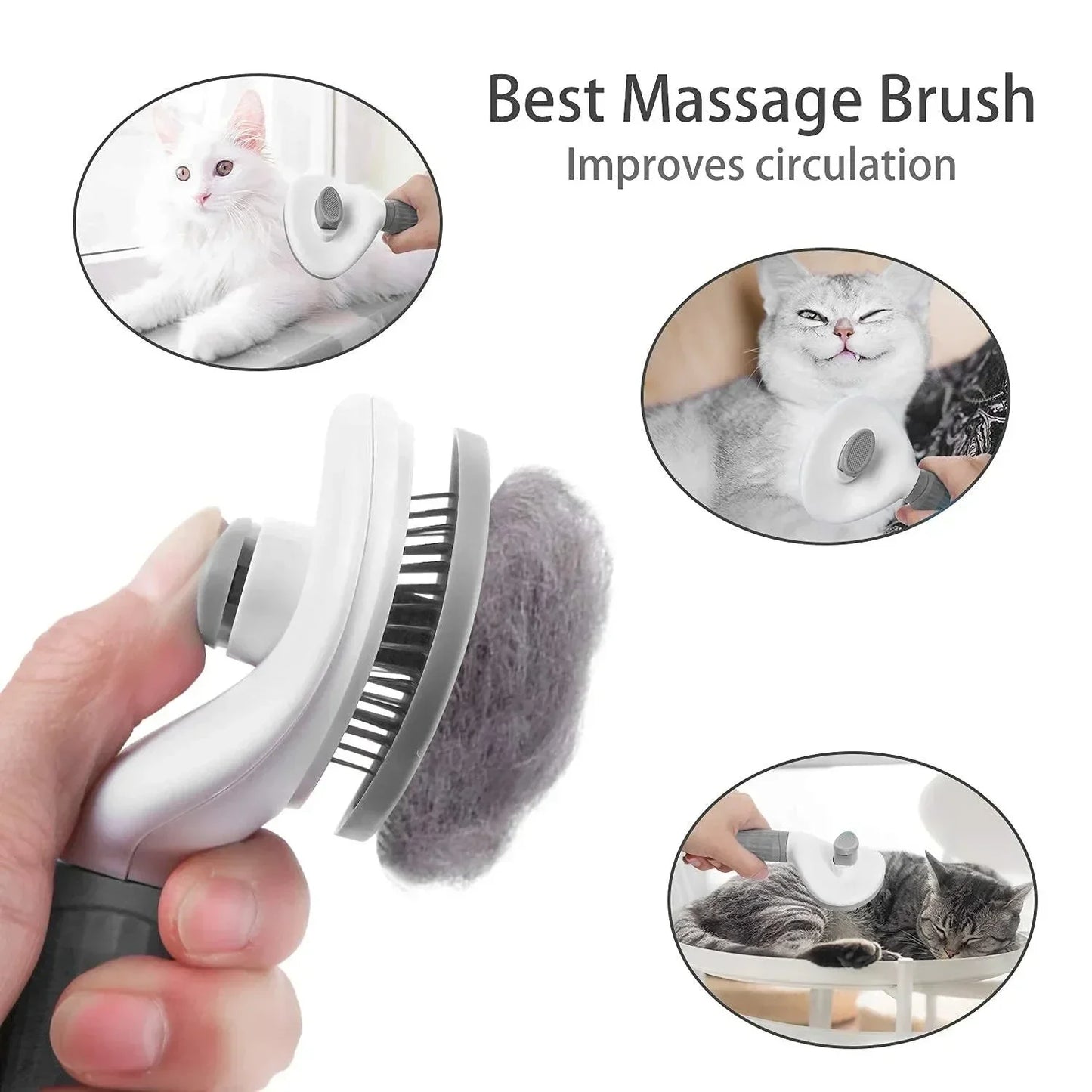 Pet Dog Brush Cat Comb Self Cleaning