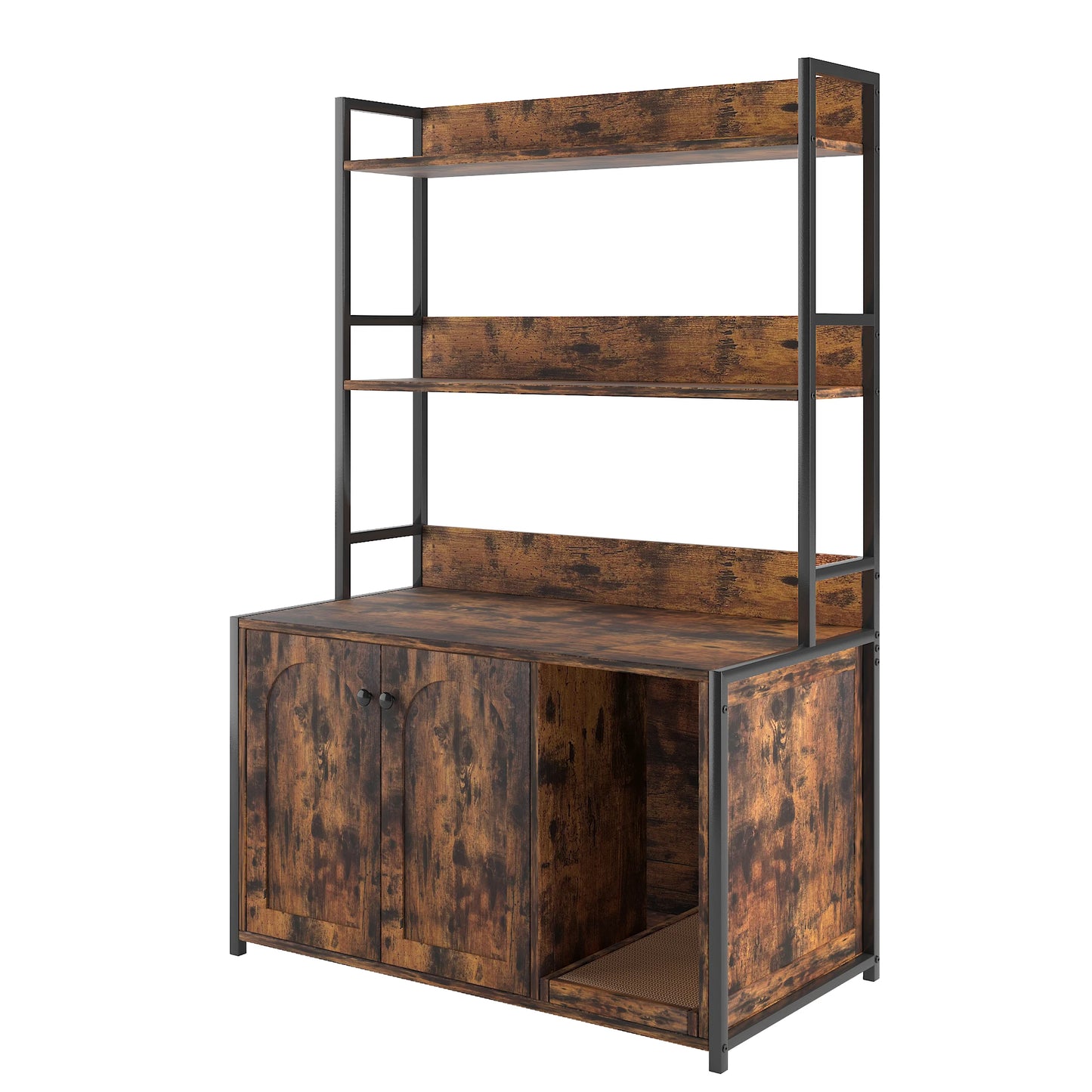 Wooden Hidden Cat Litter Box Enclosure