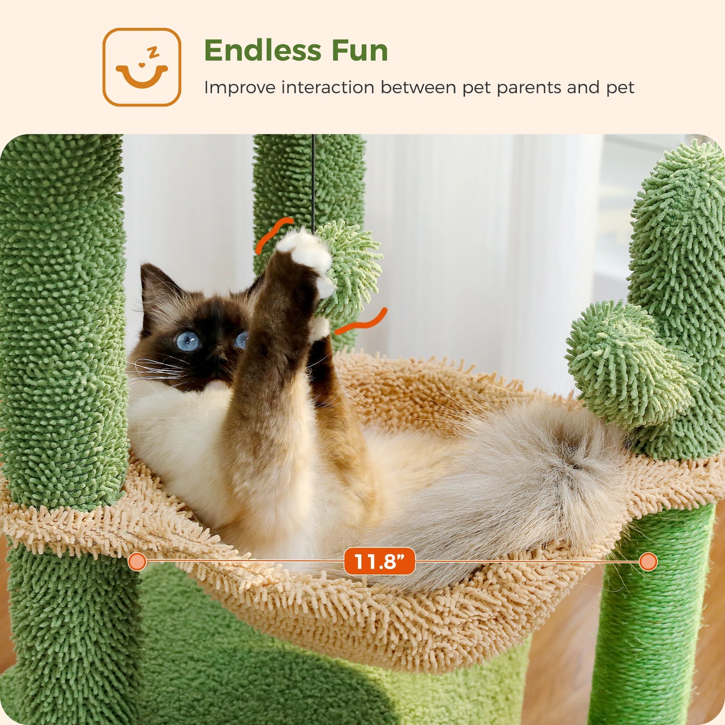 Cactus Cat Tree Tower for Indoor Cats