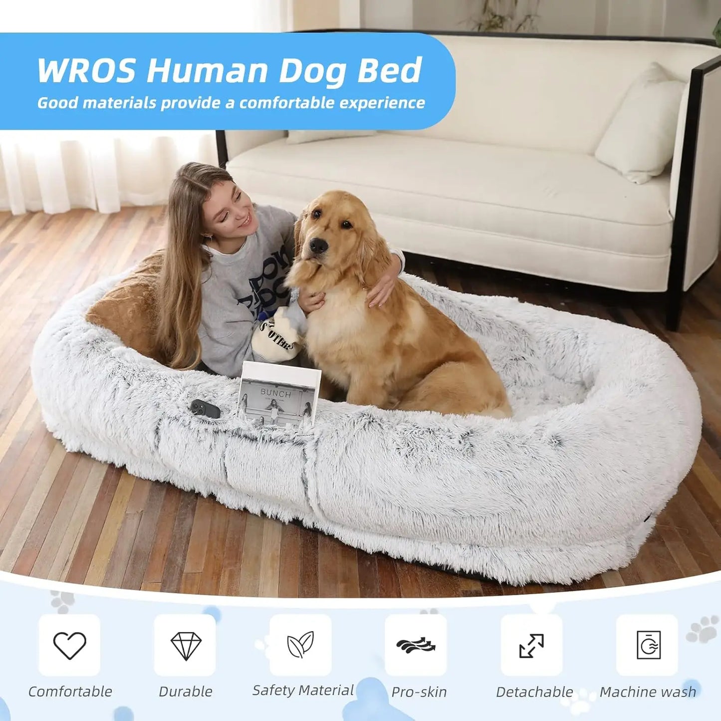 Human Dog Bed 71x45x12"
