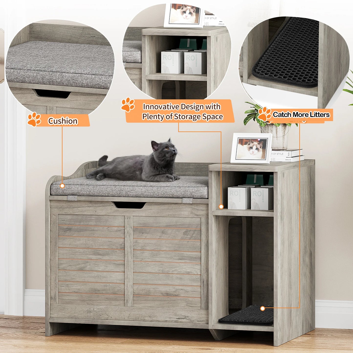 Cat Litter Box Furniture Hidden