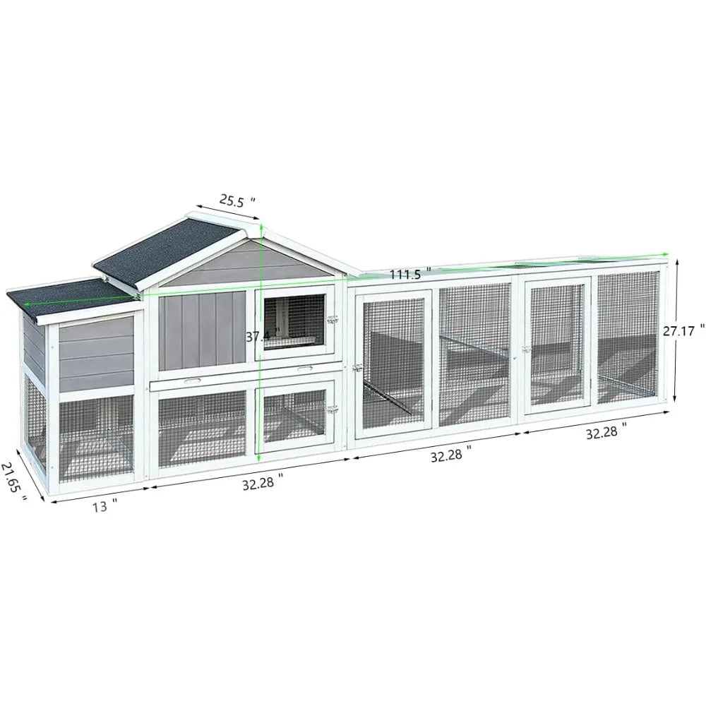 115" Wooden Chicken Coop