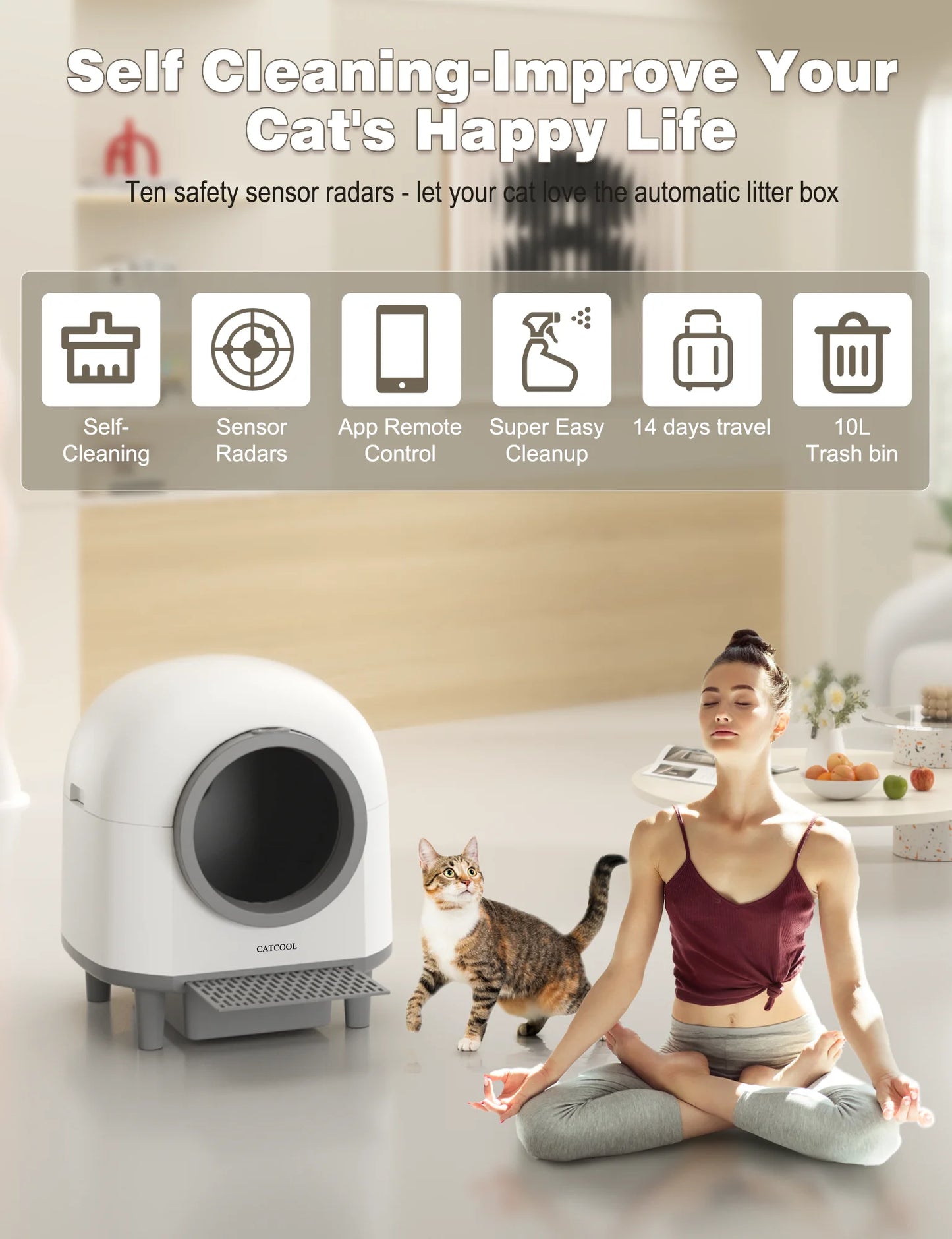 OMCPET Automatic Smart Cat Litter Box