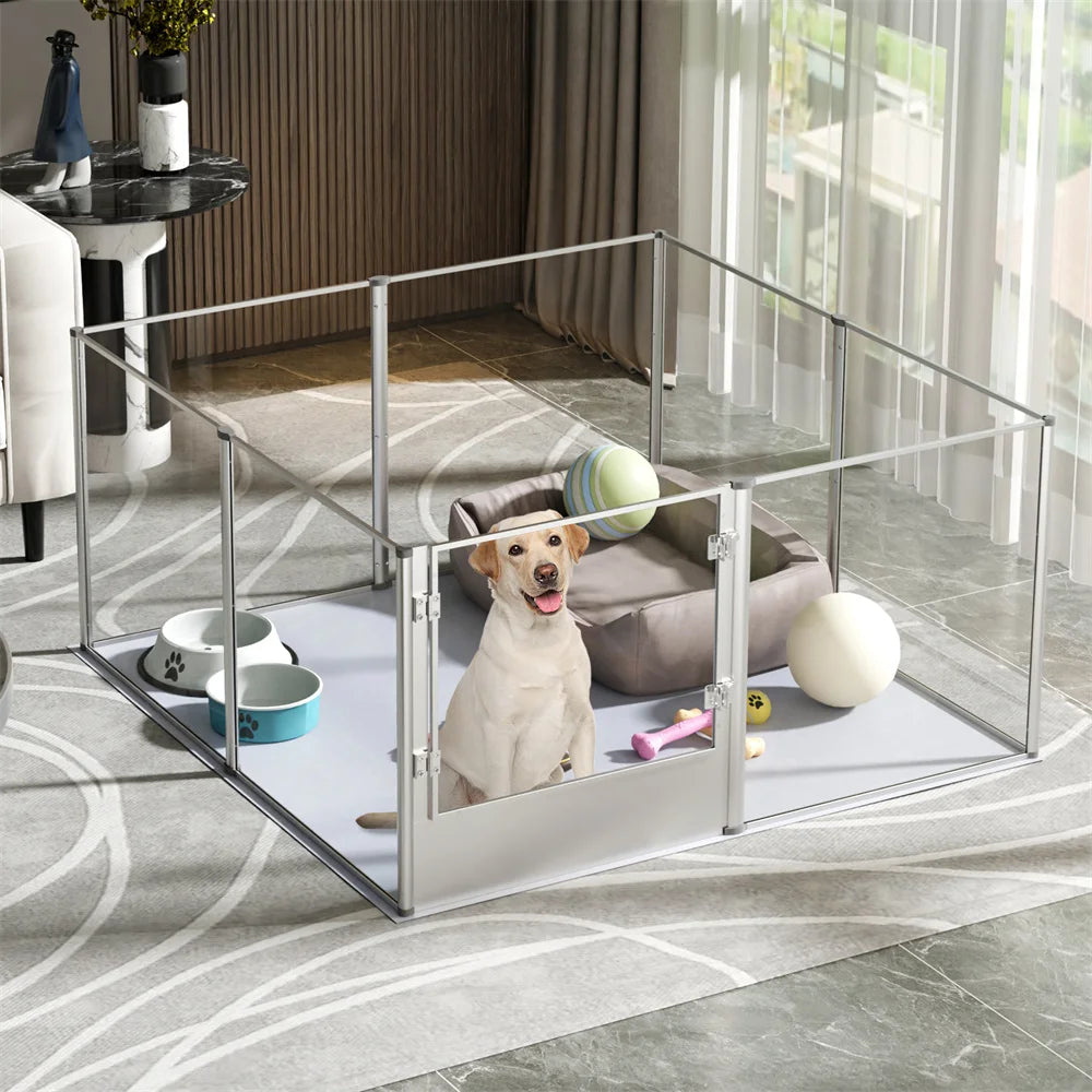 1Pc Large Acrylic Dog Playpen Cage