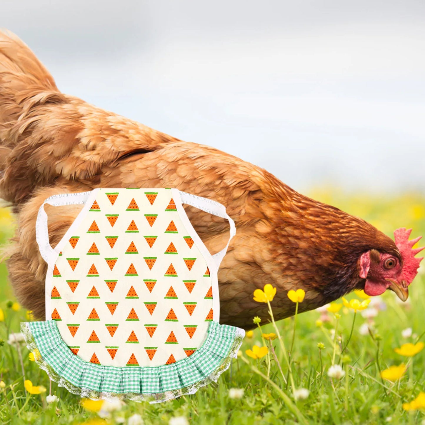 1pcs Farm Hen Feather Retainer Chicken Saddle Strap Apron