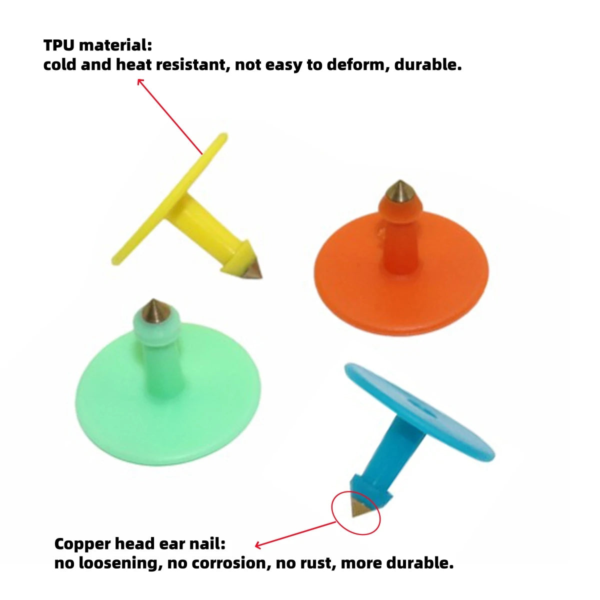 50Pcs Anti-Shedding Sheep Pig Cattle Ear Tag