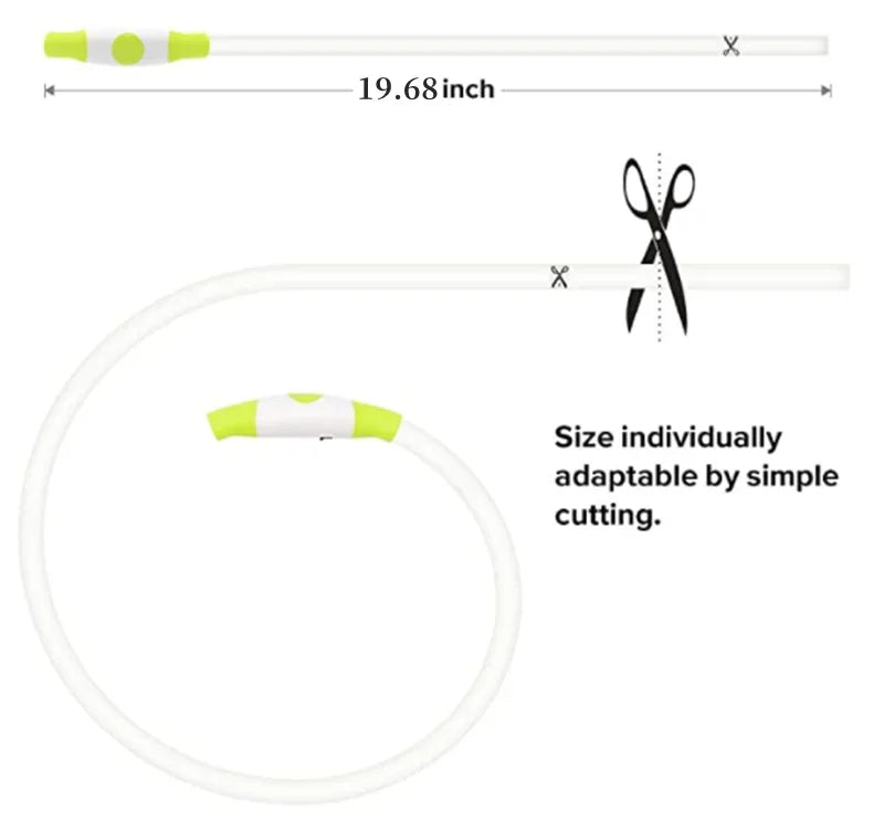 USB Charging Necklace Led Luminous Dog Collar Light