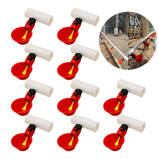 10 Pcs Automatic Quail Drinker Chicken Waterer Bowl