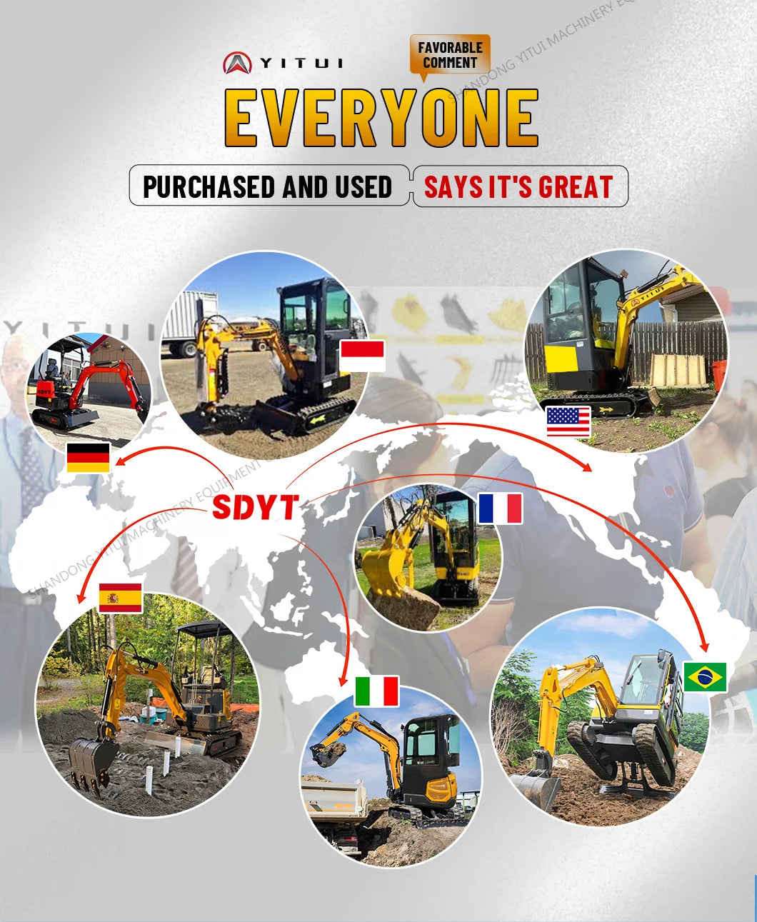 CE Epa Euro 5 Customized Mini Digger